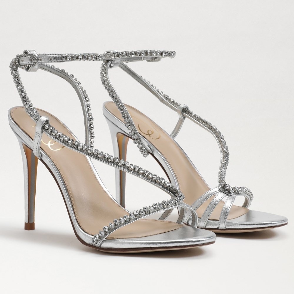Sam Edelman Silver Rhinestone Heels